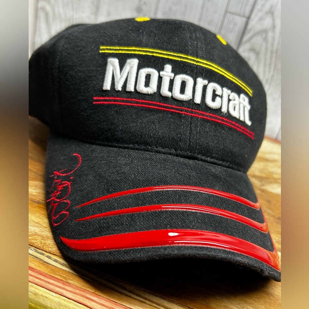 Motorcraft Nascar 21 Ricky Rudd Hat Checkered Flag Sports Ball
Cap
